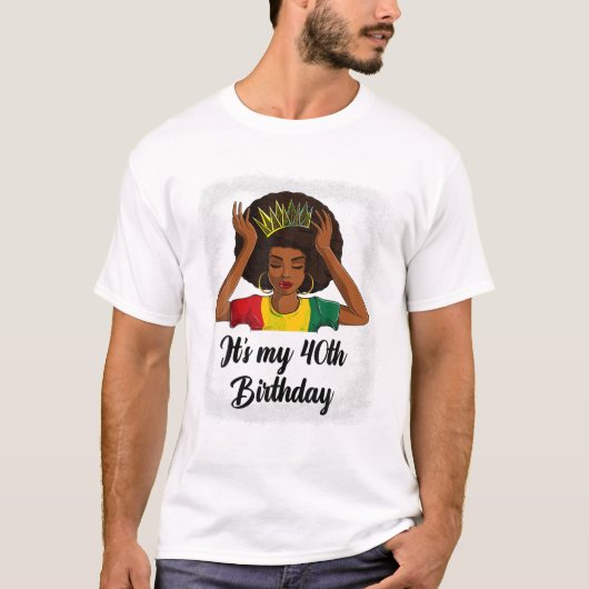 アフロ40歳の誕生日 Tシャツ (正面)