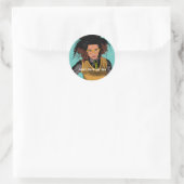 アフロ・アイルランドの女学生は私の髪をTouchしない ラウンドシール (バッグ)