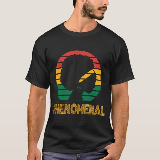 アフロ・アフリカ系アメリカ人の現象女王誇りを持った女 Tシャツ (正面)