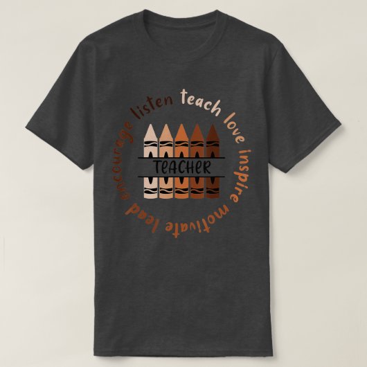 アフロ・アフリカ黒人歴史月間メラニン先生 Tシャツ (デザイン正面)
