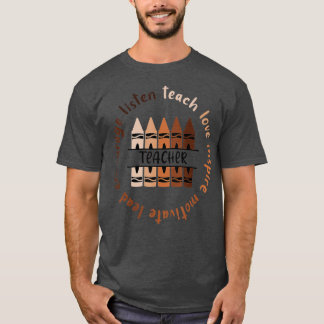 アフロ・アフリカ黒人歴史月間メラニン先生 Tシャツ