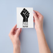 アフロ・アメリカの拳ブラック・ライフ・マター・シンボル・プロト チラシ (手)
