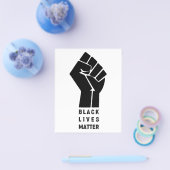 アフロ・アメリカの拳ブラック・ライフ・マター・シンボル・プロト チラシ (シングル)