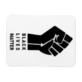 アフロ・アメリカの拳ブラック・ライフ・マター・シンボル・プロト マグネット (横)