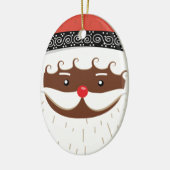 アフロ・アメリカン・サンタ セラミックオーナメント (左)