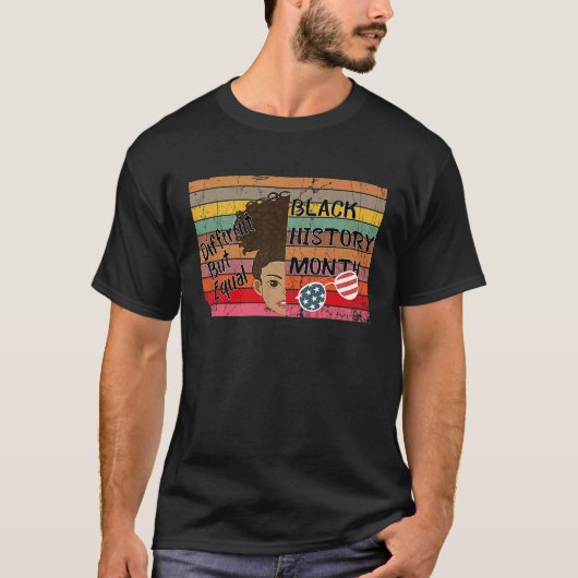 アフロ・アメ黒史の月違うが等しい Tシャツ (正面)