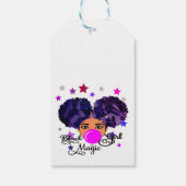 アフロ・ガール・アフリカ・ア吹メリカのバブル ギフトタグ (裏面)