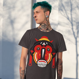 アフロ・テケ族のトライバルマスク Tシャツ