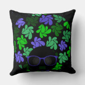 アフロ ディーバ グリーン & ブルー 枕 (裏面)