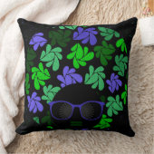 アフロ ディーバ グリーン & ブルー 枕 (ブランケット)