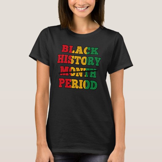 アフロ・ブラック歴史月期アフリカプライドBHM Tシャツ (正面)