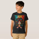 アフロ・ブラック歴史月間アフリカ系アメリカ先生 Tシャツ (正面フル)