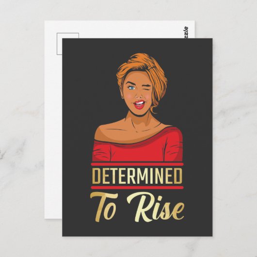 アフロ・ブラック・クイーン誇りを持ったを立ち上げようと決意する ポストカード (正面/裏面)