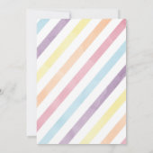 アフロ・プフ・ユニコーンとレインボーズ赤ちゃんシャワー 招待状 (裏面)