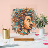 アフロ・ボホ・クイーンカラフル- 芸術的 アクリルサイン (ウェディング)