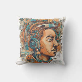 アフロ・ボホ・クイーンカラフル- 芸術的 クッション