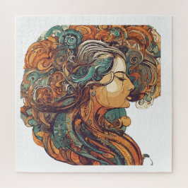 アフロ・ボホ・クイーンカラフル- 芸術的 ジグソーパズル