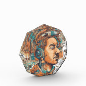 アフロ・ボホ・クイーンカラフル- 芸術的 フォトブロック (左)