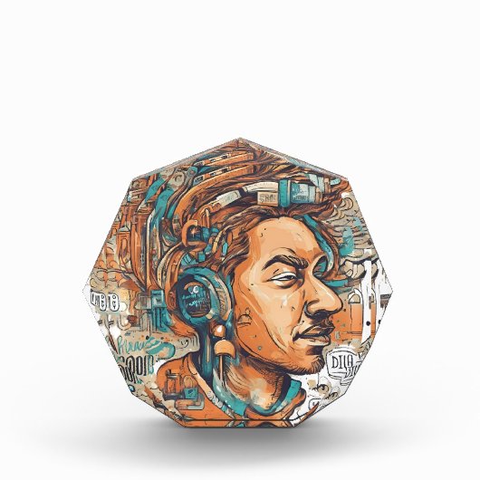 アフロ・ボホ・クイーンカラフル- 芸術的 フォトブロック (正面)