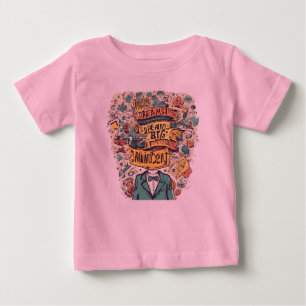 アフロ・ボホ・クイーンカラフル- 芸術的 ベビーTシャツ