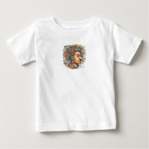 アフロ・ボホ・クイーンカラフル- 芸術的 ベビーTシャツ