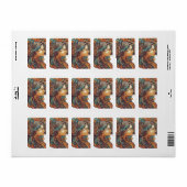 アフロ・ボホ・クイーンカラフル- 芸術的 ラベル (フルシート)