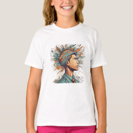 アフロ・ボホ・クイーンカラフル- 芸術的 Tシャツ