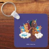 アフロ・ユニコーン「メイド・オブ・魔法」トリオデザイン キーホルダー (正面)