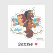 アフロ・ユニコーン「メイド・オブ・魔法」トリオデザイン シール (シート)