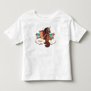 アフロ・ユニコーン「メイド・オブ・魔法」トリオデザイン トドラーTシャツ