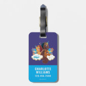 アフロ・ユニコーン「メイド・オブ・魔法」トリオデザイン ラゲッジタグ (裏面縦)