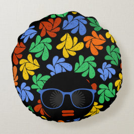 アフロ ラブ カラフル ピロー