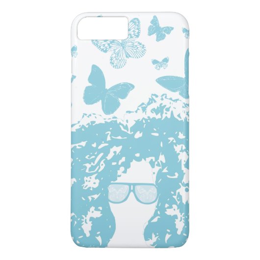 アフロ、蝶とサングラス Case-Mate iPhoneケース (裏面)