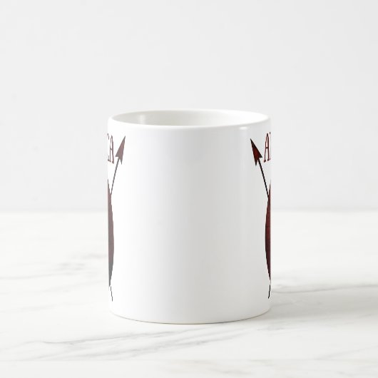 アフ伝統的リカの盾はアフロアート コーヒーマグカップ (中央)