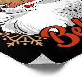 アフ信じロ・サンタアフリカ系アメリカ人クリスマスブラック ポスター (角)