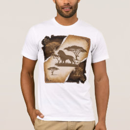 アフ威厳のあるリカクラシックライオンTシャツ – ヴィンテージ Tシャツ