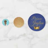 アフ王室のリカの王子|African Prince|Blue|Baby Blue & And金ゴー コンフェッティ (裏面)