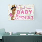 アフ王室のリカプリンセスピンク|金ゴールド大理石 横断幕 (トレードショー)