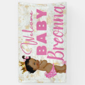 アフ王室のリカプリンセスピンク|金ゴールド大理石 横断幕 (縦)