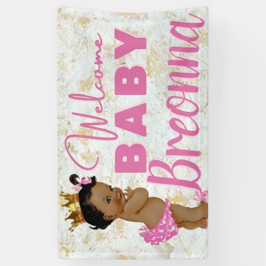 アフ王室のリカプリンセスピンク|金ゴールド大理石 横断幕 (縦)