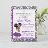 アフ王室のリカプリンセス紫|シルバーグリッター 招待状 (スタンド正面)