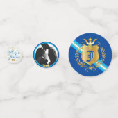 アフ王室のリカンプリンスブルー&金ゴールドファンシーコンフェ コンフェッティ (裏面)