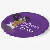 アフ王室のリカ紫プリンセス|ファンシー| ペーパープレート (アングル)