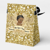 アフ王室のリカ金ゴールドグリッターエレガント フェイバーボックス (裏面サイド)