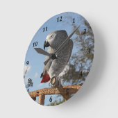 アフ素晴らしリカのオウム ラウンド壁時計 (傾斜)