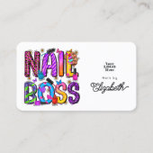 アフ鮮やかリカ爪、 ネイルボスブランディング 名刺 (正面)