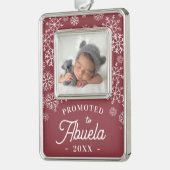 アブエラに昇格 |ベビー写真おばあちゃん シルバープレートフレームオーナメント (左)