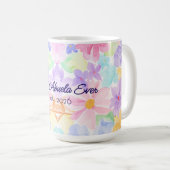 アブエラのための最高の母の日 水彩花柄 コーヒーマグカップ (正面右)