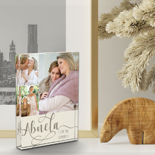 アブエラの書道好きな3人のフォトクリームブラウン フォトブロック