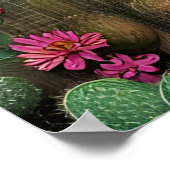 アブエラスリアルフローラデジタルアート ポスター (角)